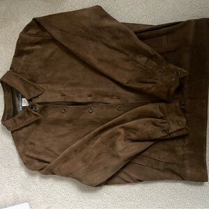 Saks Fifth Avenue Men's Rich Brown Suede Jacket